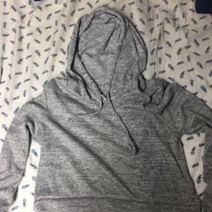 grey charlotte russe cropped long sleeve